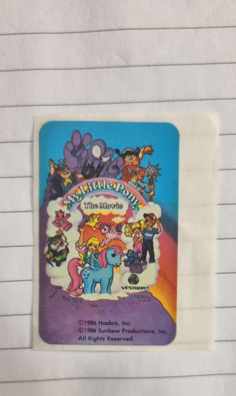 My Little Pony G1 Movie Sticker - Promo item?