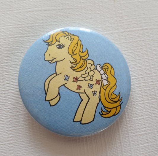 G1 My Little Pony Dancing Butterflies Badge / Button
