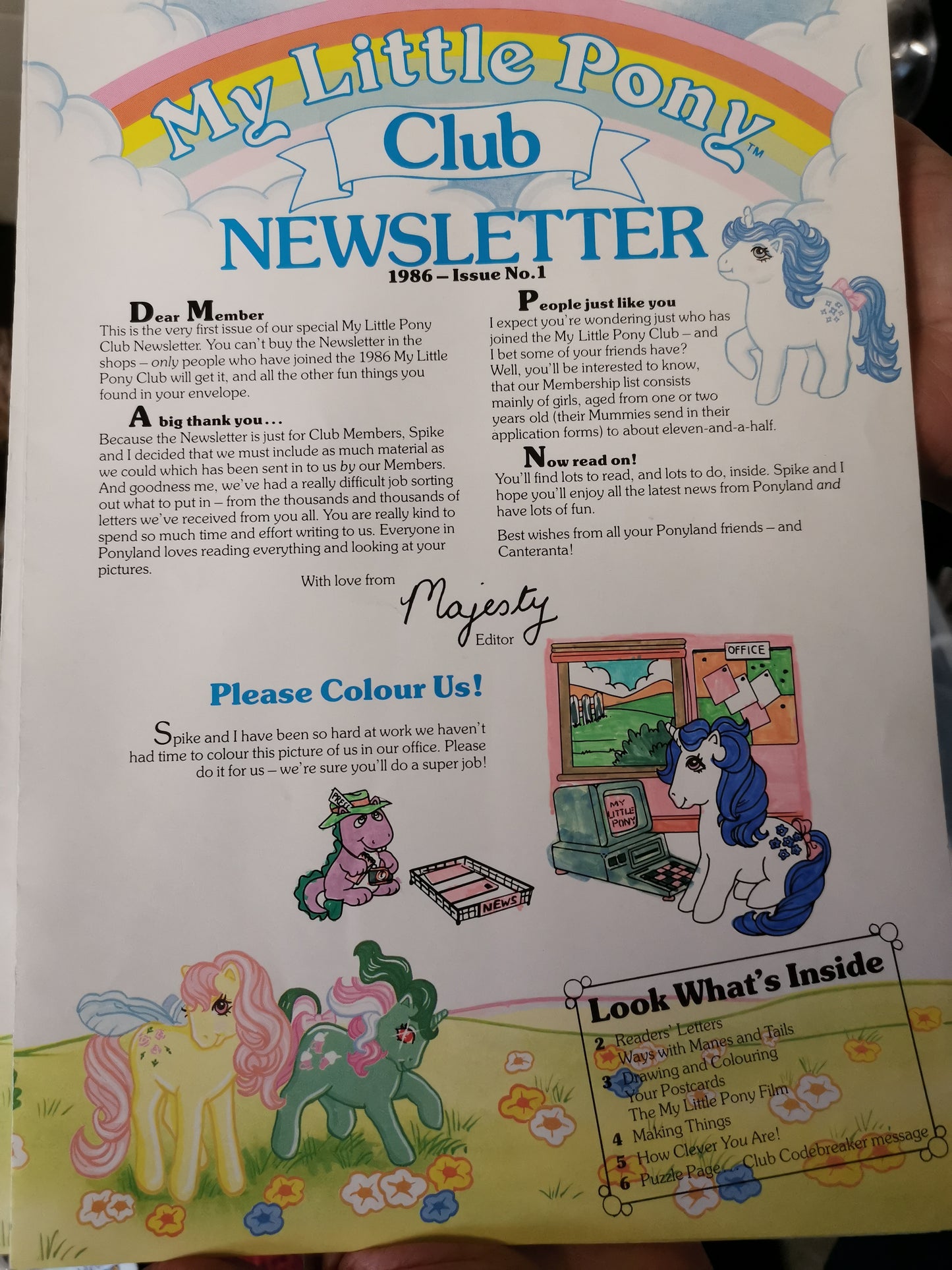 UK Club Newsletter Issue 1 - 1986
