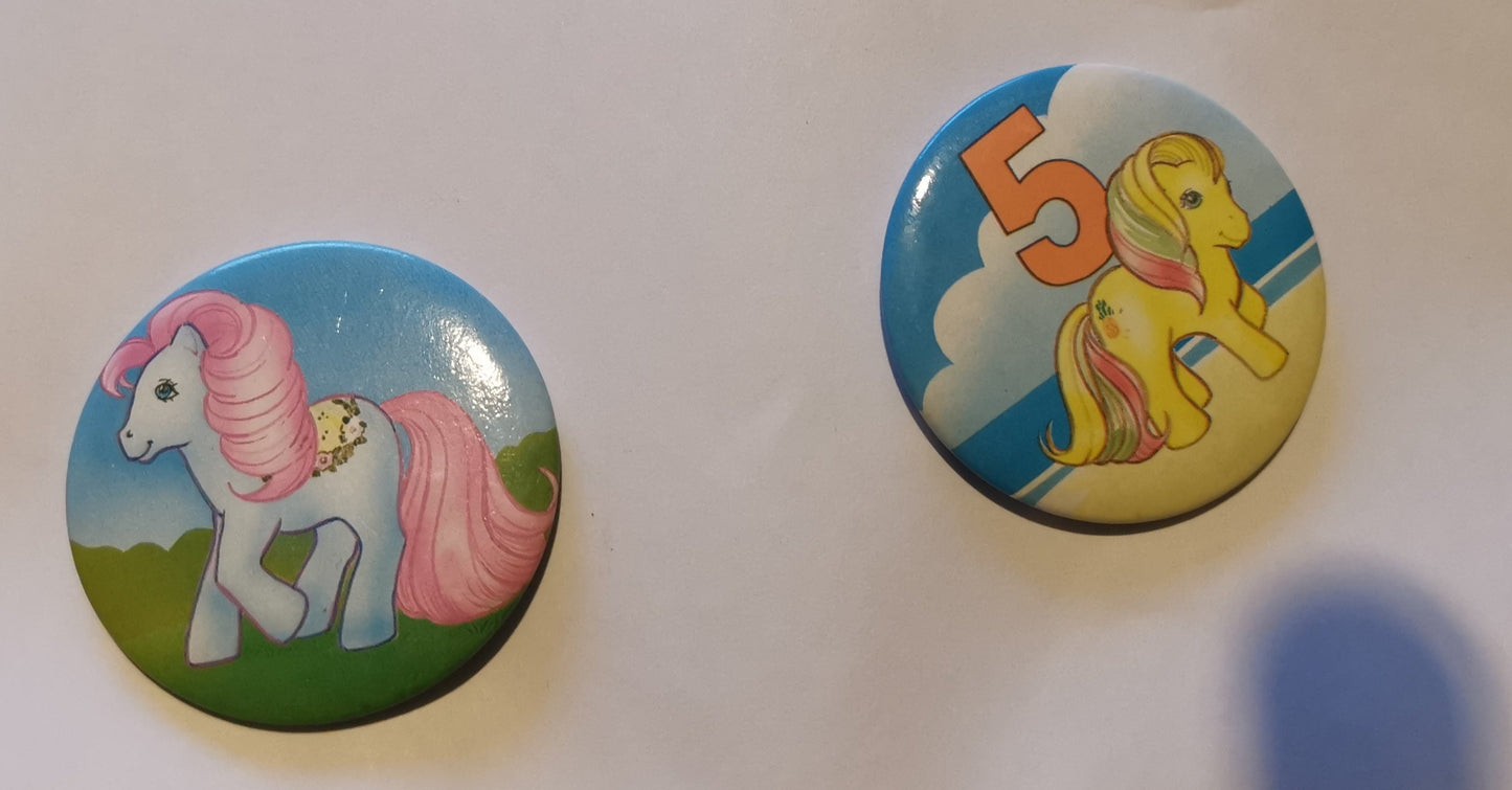 My Little Pony Vintage G1 Birthday Card Badges (Selection)