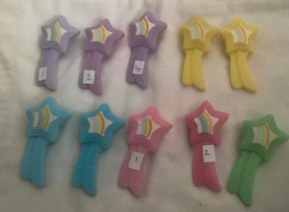 G1 My Little Pony Rainbow Shooting Star Brushes (Selection)