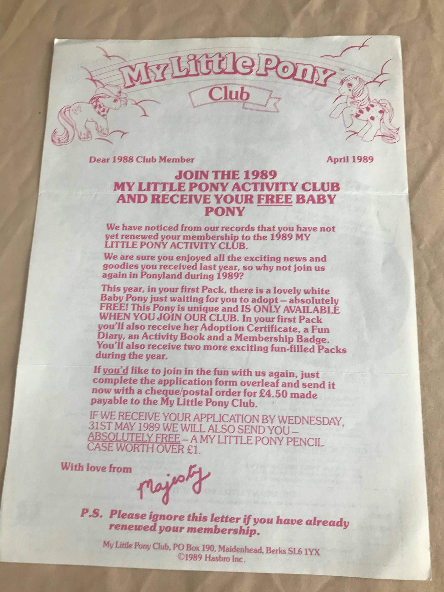 Pamphlet - Join the Club 1989