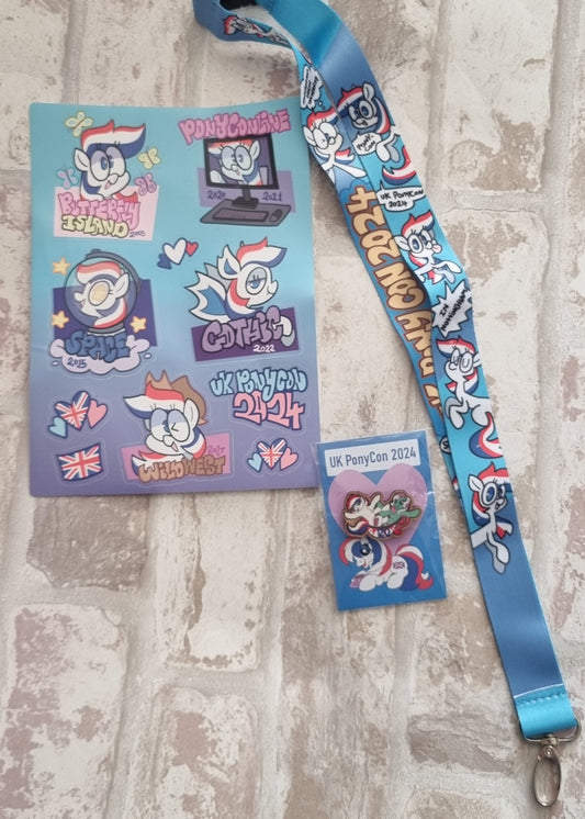 Ponycon Exclusive 2024 Tea Party Badge - Britannia and Minty and extras