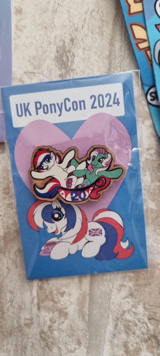 Ponycon Exclusive 2024 Tea Party Badge - Britannia and Minty and extras