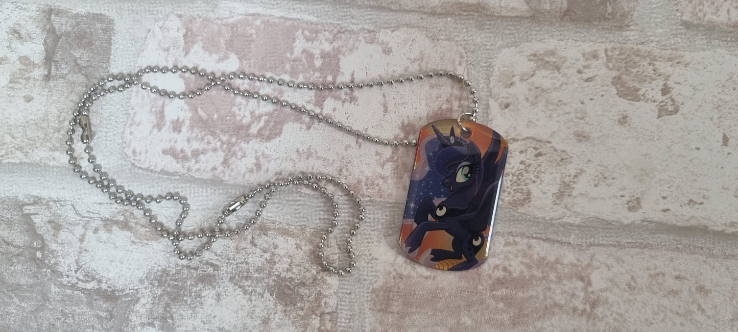 G4 Metal Dog Tag Necklace - Princess Luna