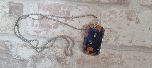 G4 Metal Dog Tag Necklace - Princess Luna