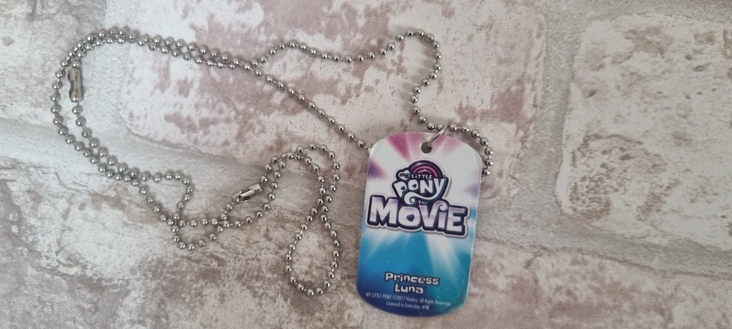 G4 Metal Dog Tag Necklace - Princess Luna