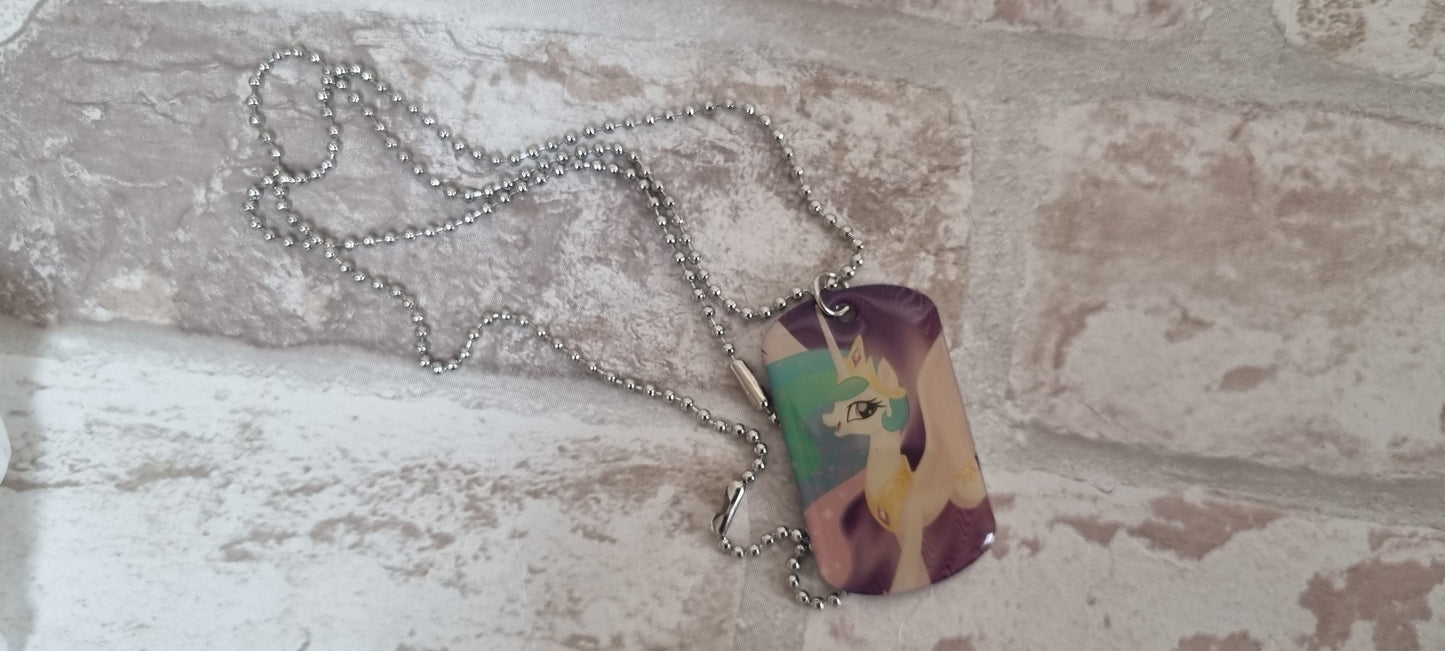 G4 Metal Dog Tag Necklace - Princess Celestia