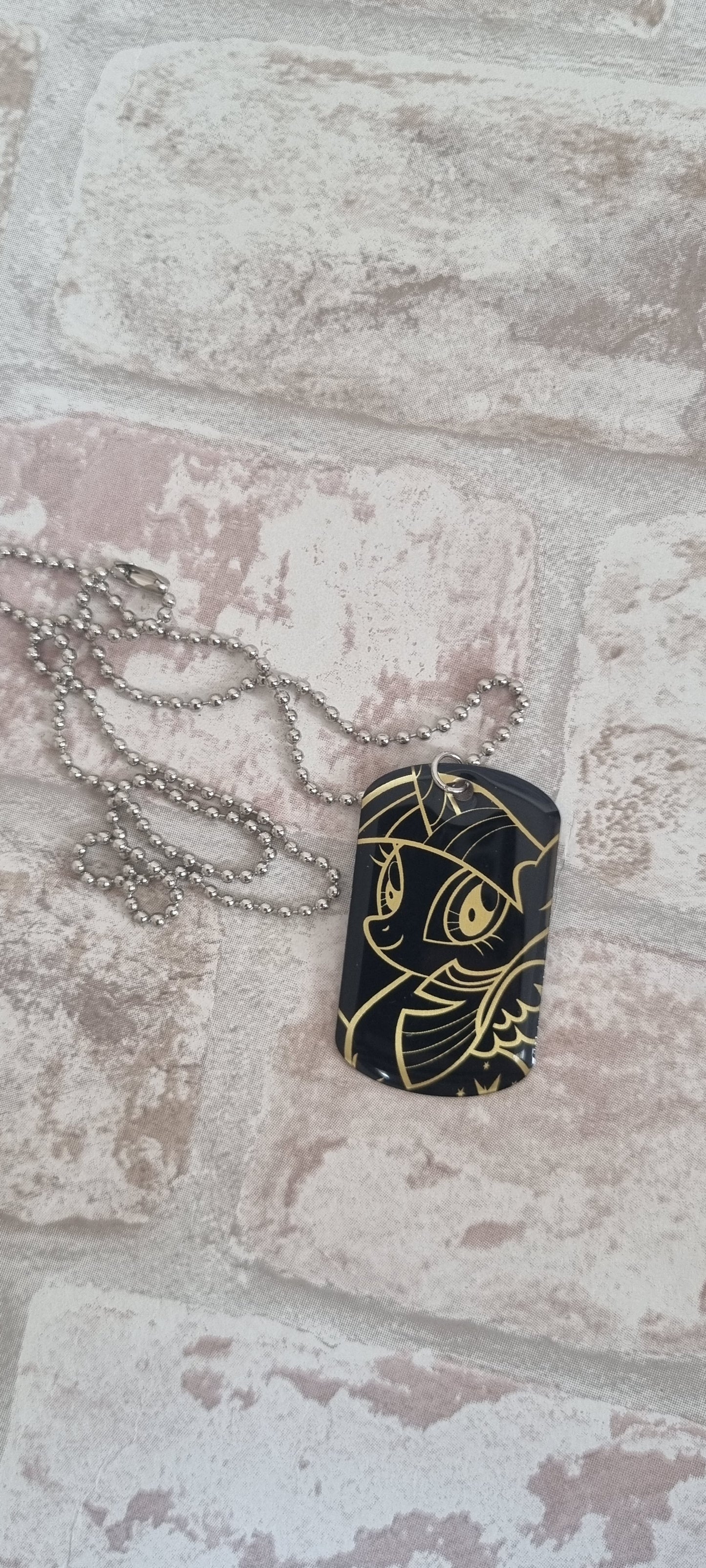G4 Metal Dog Tag Necklace - Twilight Sparkle (Black/Metallic)