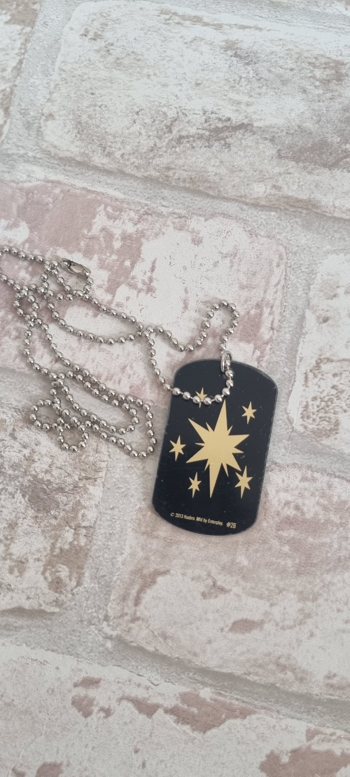 G4 Metal Dog Tag Necklace - Twilight Sparkle (Black/Metallic)
