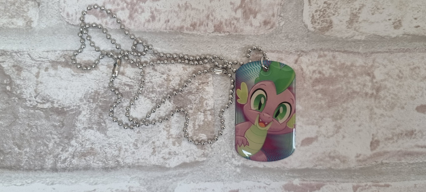 G4 Metal Dog Tag Necklace - Spike