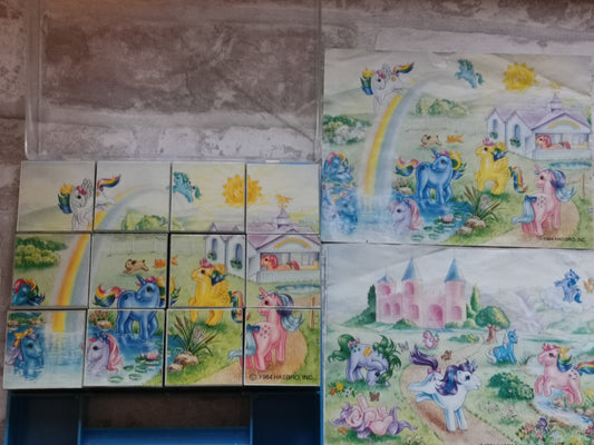 My Little Pony Vintage G1 Block Puzzle (Six images)