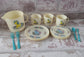 My Little Pony G1 Vintage Bow tie and Bubbles Plastic Tea Set