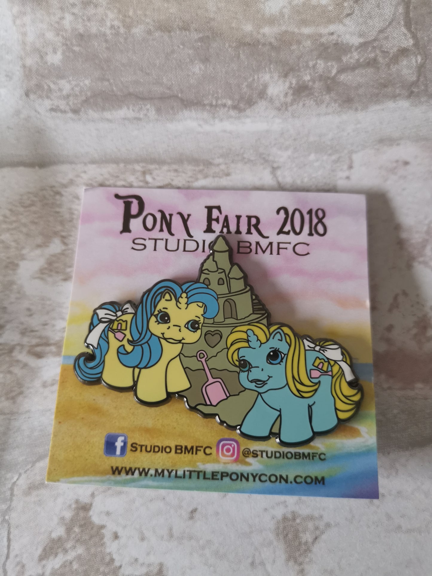 My Little Pony Enamel Sandcastle and Shovels Twins Pin - G1 Toy Collective