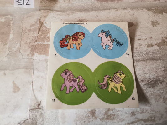 My Little Pony G1 Vintage Comics - My Little Pony Comic Gift Sticker Set