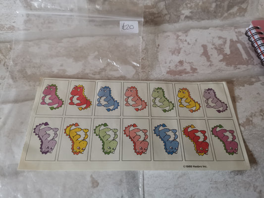 My Little Pony G1 Vintage Comics - My Little Pony Comic Dragon Gift Stickers