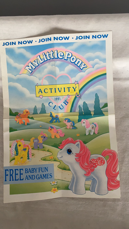 My Little Pony Vintage G1 UK Baby Fun and Games Pamphlet only