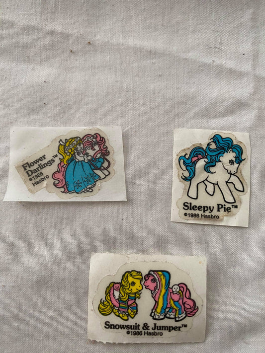Flat Stickers (Selection) My Little Pony G1 Vintage