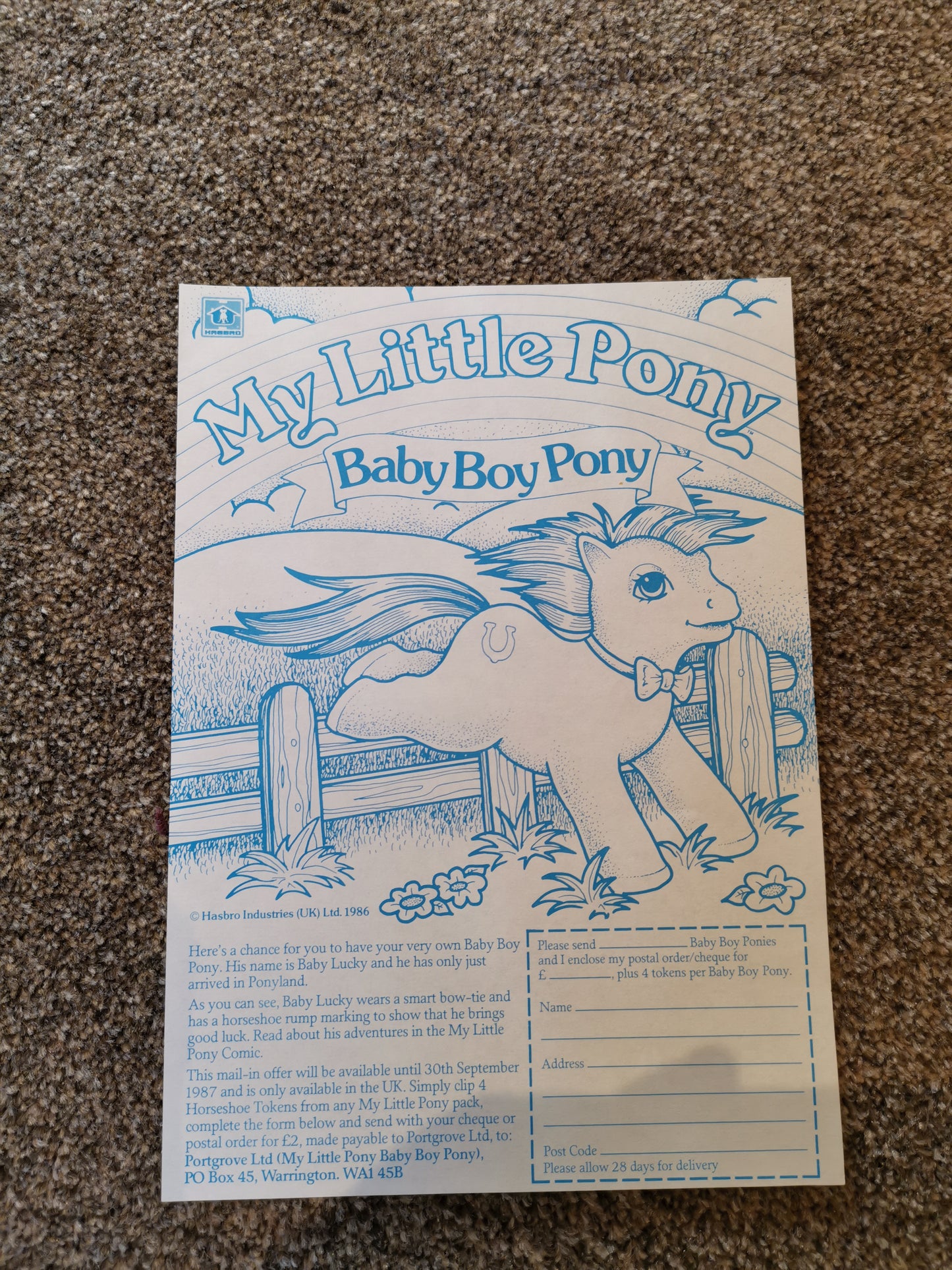 Baby Lucky Mail Order Leaflet