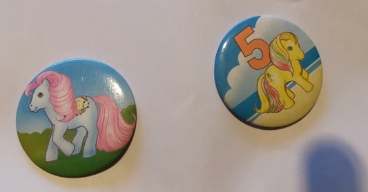 My Little Pony Vintage G1 Birthday Card Badges (Selection)