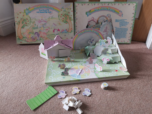 My Little Pony Vintage G1 3d Stand Up Pony Round Up Game