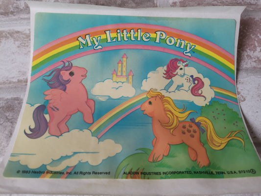 My Little Pony Vintage G1 Aladdin Lunchbox Unused Sticker/Decal