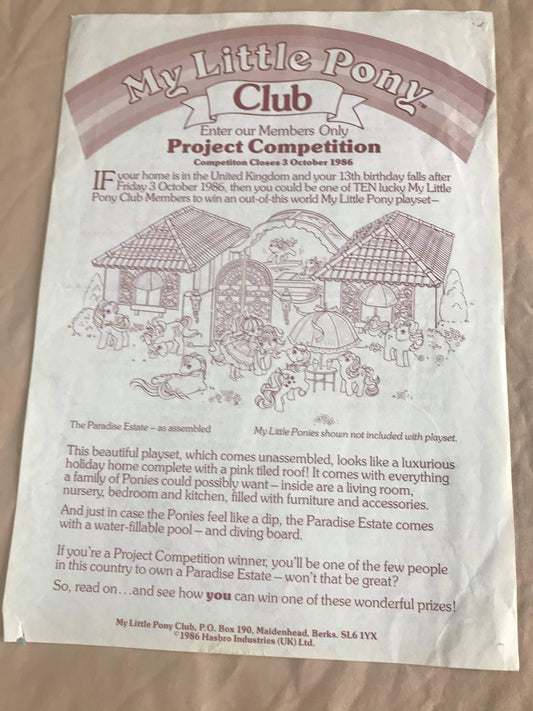 Pamphlet - Paradise Estate Competition 1986