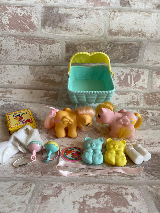 My Little Pony G1 Vintage Dibbles and Nibbles (Newborn Twins)